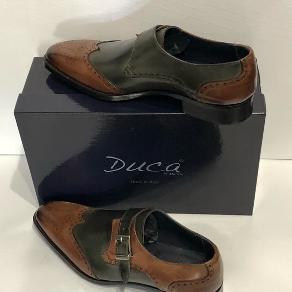 Duca shoes monk strap wingtip slip on Italian main image 4